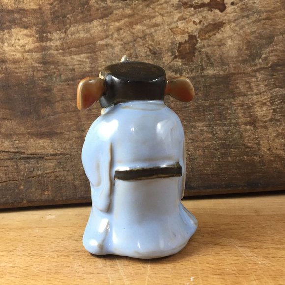 Chinese Diety Wiseman Confucious Figurine Pottery Figure Pagan - Picture 2 of 4